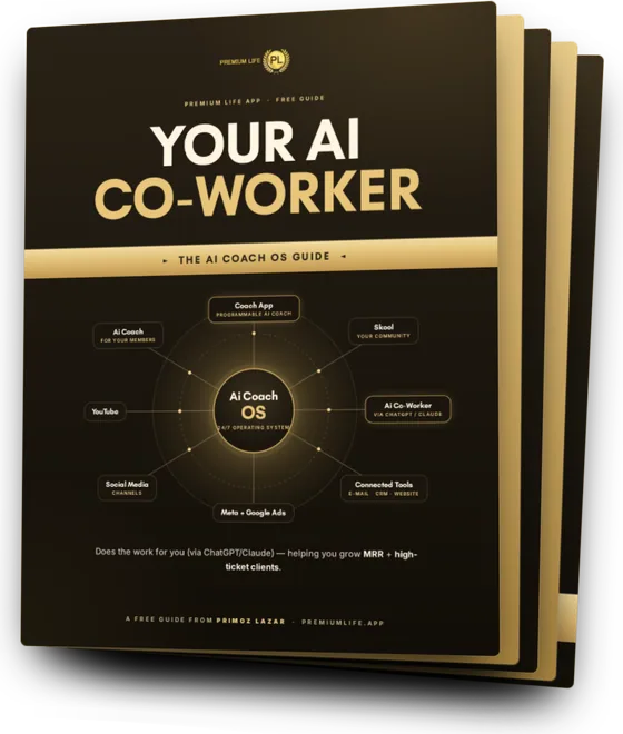 The cover of the free guide Your Ai Co-Worker - The Ai Coach OS Guide